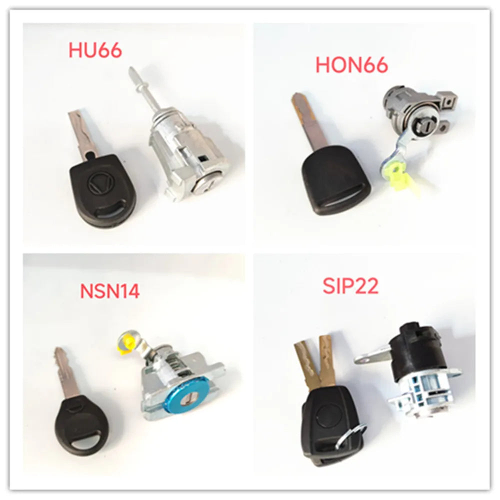 Car key door lock Left Right Door Lock Cylinder Key For hu66 hu101hu100r hu100 hy22 hon66 nsn14 fo21 toy43 hu83 va2t toy48 sip22