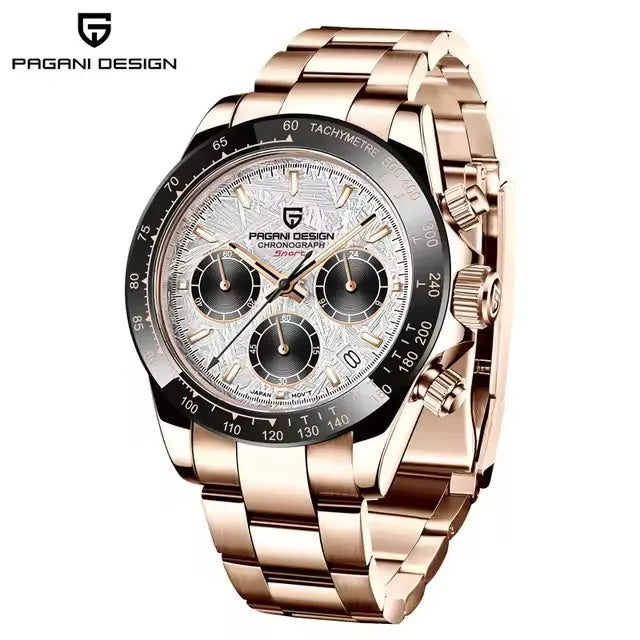 40mm New V2 PAGANI DESIGN Classic fashion Men Quartz Watches Sapphire Retro Chronograph Stainless Steel Waterproof Watch for Men