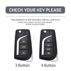 For Toyota Camry RAV4 Forturner Hilux Auris Corolla Avensis Verso Yaris Aygo Scion TC ABS Carbon Fiber Style Car Key Case Cover