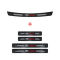 Car Door Threshold Strips Car Trunk Rear Bumper Protective Carbon fiber Leather Stickers For Toyota Camry Yaris Hilux Corolla