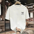 100% pure cotton men's luxurious brand letter print T-shirt, short-sleeved T-shirt, high-quality men's clothing, streetwear