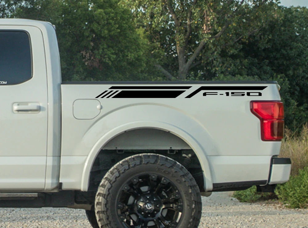 For Ford F150 Raptor Lariat Limited Pickup Bed Side Sticker Car Stripes Style Decor Decal Truck Vinyl Cover Auto Accessories