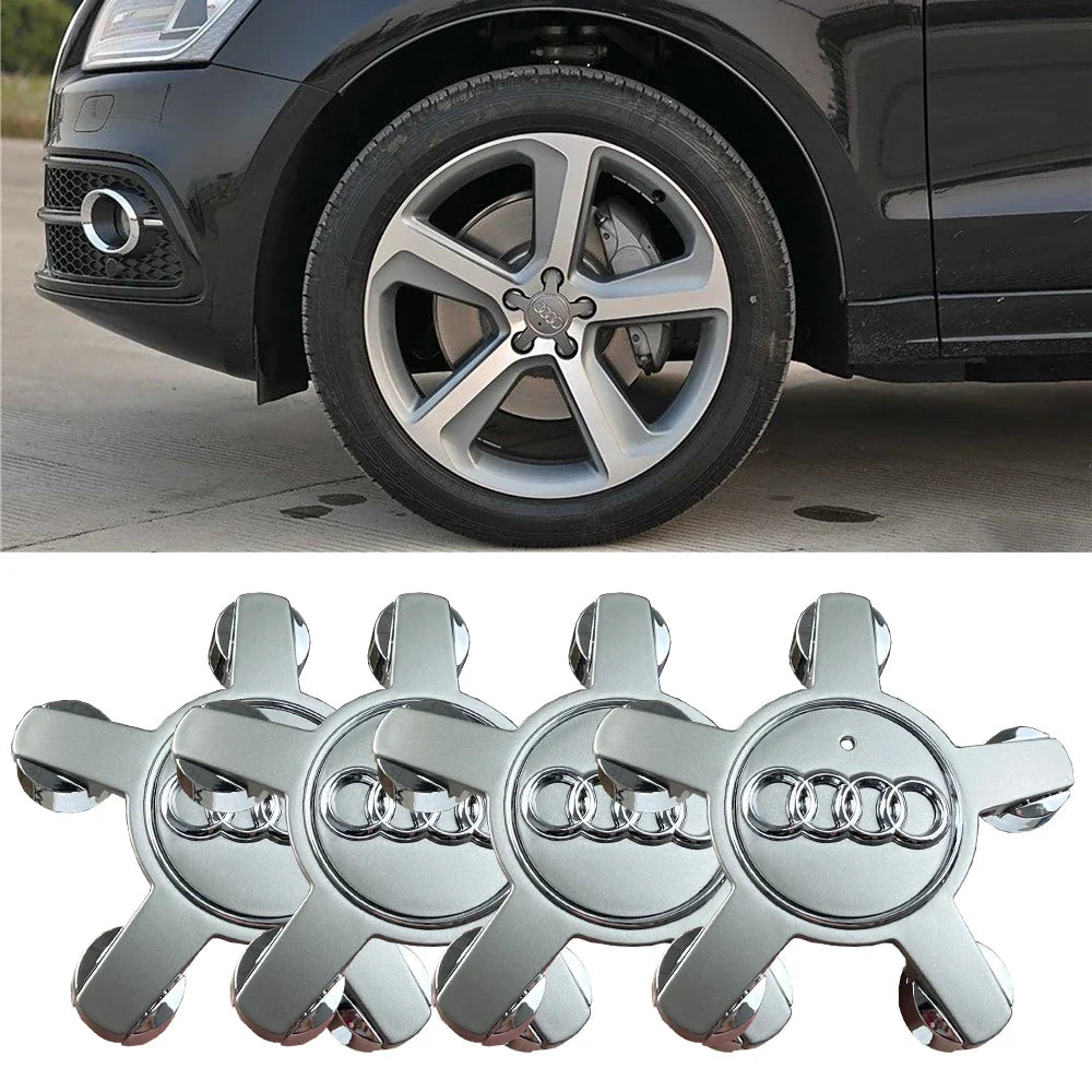 Car Wheel Center Cap Hub Covers 4pcs 60mm 61mm 68mm 69mm 135mm 4B0601170 4F0601165N A3 A4 A5 A6 A7 A8 S4 Q3 Q5 Q7 Accessories