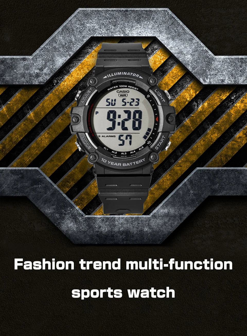 Casio watch menTen years of electricity top luxur set LED digital sport Waterproof quartz men watch relogio masculino AE-1500WH