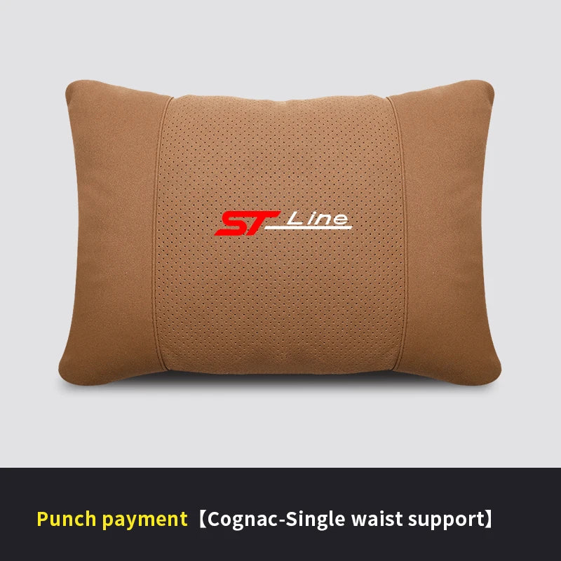 For Ford STline Focus Mondeo Explorer Edge Fiesta Fusion Kuga Escape Auto Headrest Neck Support Lumbar Cushion Soft Neck Pillow
