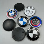 2pcs 74mm 82mm Car Front Hood Bonnet Emblem Rear Trunk Badge For BMW E30 E36 F34 F23 G14 G20 G30 X1 X2 X3 X5 M1 M2 Accessories