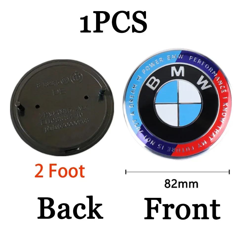 74mm 82mm Car Hood Front Badge Tail Trunk Emblem Replacement Sticker for Bmw F20 F30 G20 f31 F34 F10 G30 F11 X3 F25 X4 I3 M3 M4