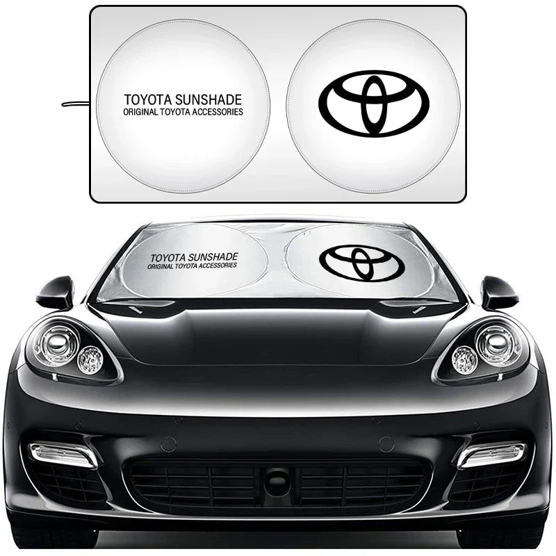 Car interior stickers Car Windshield Sunshade Cover Sun Visor UV Protector For Toyota Corolla Camry rav4 Yaris hilux prius PRODA