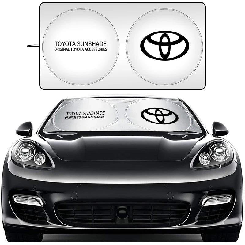 Car interior stickers Car Windshield Sunshade Cover Sun Visor UV Protector For Toyota Corolla Camry rav4 Yaris hilux prius PRODA