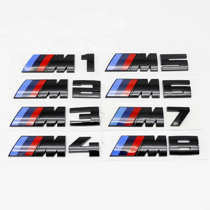 3D ABS Car Fender Trunk Rear Logo Letter Emblem For BMW M Logo M1 M2 M3 M4 M5 E83 F39 F10 F30 F48 M6 M7 M8 Auto Exterior Parts