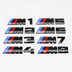 3D ABS Car Fender Trunk Rear Logo Letter Emblem For BMW M Logo M1 M2 M3 M4 M5 E83 F39 F10 F30 F48 M6 M7 M8 Auto Exterior Parts