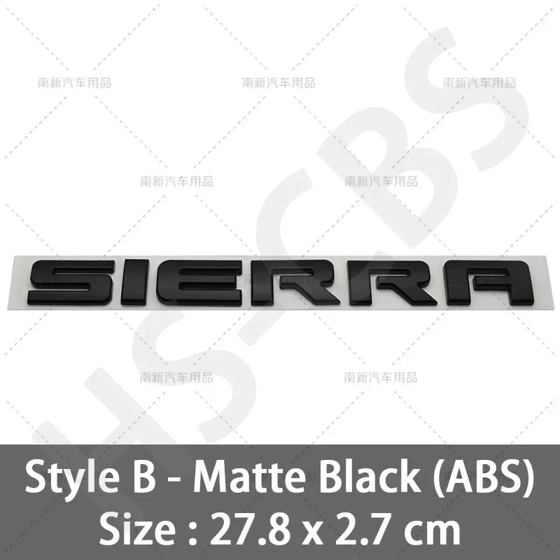 new old letter logo car stickers for GMC sierra Rear Trunk Emblem Logo boot label trunk modified Accessories decoration decals