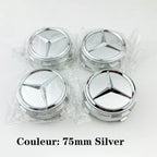 Car silver Red 4pcs 75mm Wheel Center Hub Caps 4Pcs For Mercedes Benz AMG A0004000900 W212 W205 W204 W211 W213 Accessories