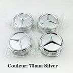 Car silver Red 4pcs 75mm Wheel Center Hub Caps 4Pcs For Mercedes Benz AMG A0004000900 W212 W205 W204 W211 W213 Accessories