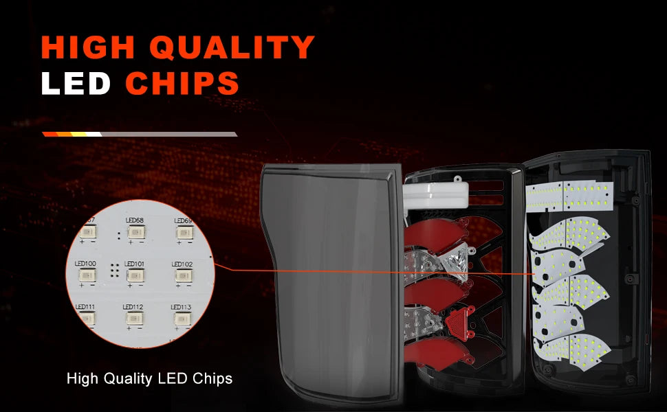 Sequential LED Tail Lights for Ford F150 2015-2020 Dynamic Turn Signal Brake Reverse Light Starting Animated Rear Light Assembly