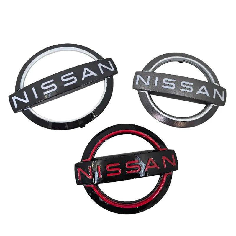 Car Front Grille Emblem Rear Trunk Badge Cover Steering Wheel Sticker for Nissan Qashaqai Sylphy X-trail Note Elgrand Leaf Teana