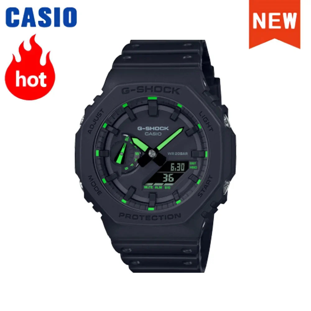2026 NeW Casio GA-2100 series men's watch Flame Inside trendy sportsmultifunctional fashion anti-shock color disc watch G-SHOCK