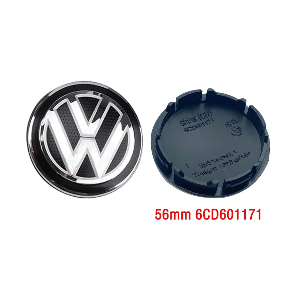 Abs - 4pcs 55mm 56mm 65mm 70mm Car Styling Wheel Center Cap Hub Covers Badge Accessories For VW Volkswagen 3B7601171 1J0601171