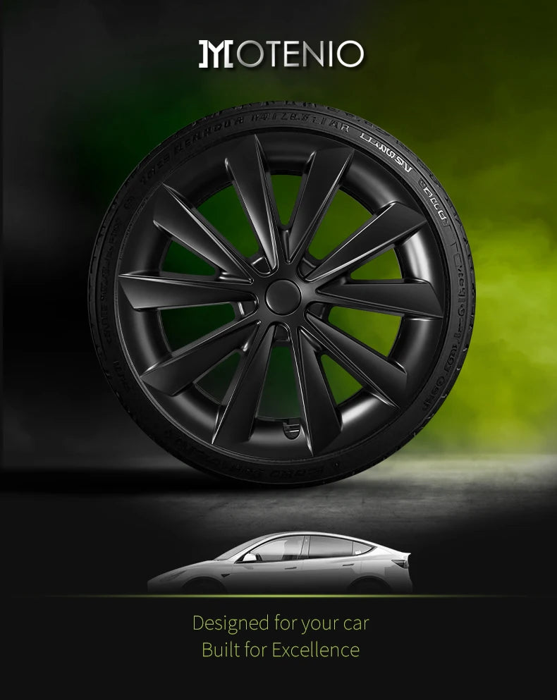 4PCS for Model 3 (2017-2023) 18 Inch Blade Wheel Cover Hubcaps Whirl Cap Rim Cover Replacement Wheel Cap Accessories for Tesla