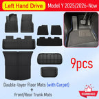 Floor Mats for Tesla Model Y 2025 2026 Juniper All Weather Trunk Mat Kick Pads Cargo Frunk Liners Seatback Protector Accessories