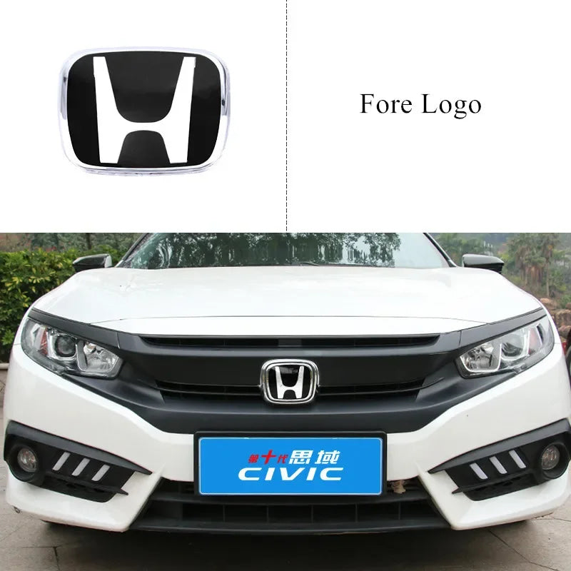 Car Logo Front Grille Trunk Steering Wheel Emblem Decorate Sticker For Honda 2006-2025 Civic FIT HRV Vezel Avancier Accessories