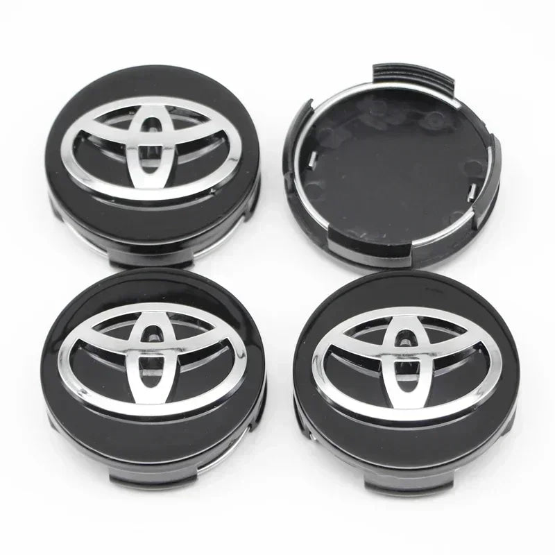 4Pcs 57/62mm Car Wheel Center Hub Caps For Toyota Rav4 Aygo Yaris Corolla Camry Car Tire Center Decoration Stickers Accessories
