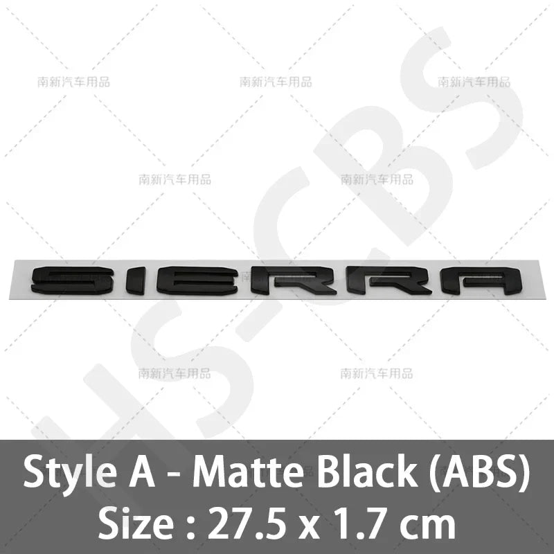 new old letter logo car stickers for GMC sierra Rear Trunk Emblem Logo boot label trunk modified Accessories decoration decals