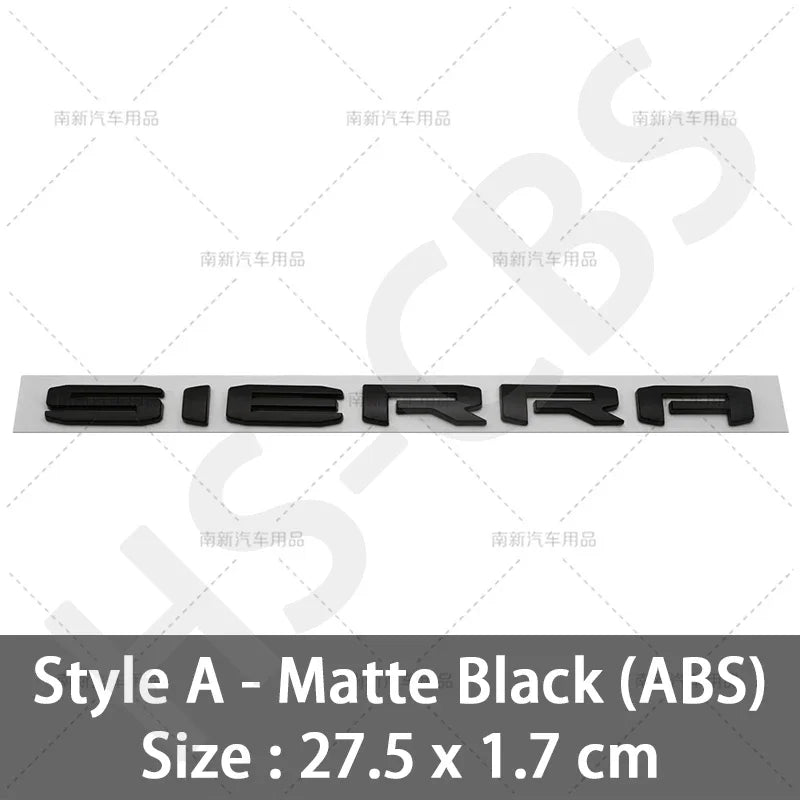 new old letter logo car stickers for GMC sierra Rear Trunk Emblem Logo boot label trunk modified Accessories decoration decals