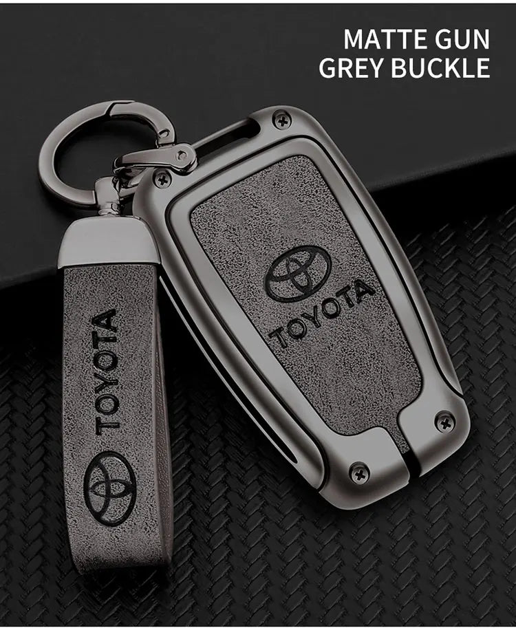 Car Key Case Bag Cover Shell For Toyota CHR Prado 2017 2018 Prius Camry Corolla RAV4 2017 2018 2019 2020 Protector Accessories