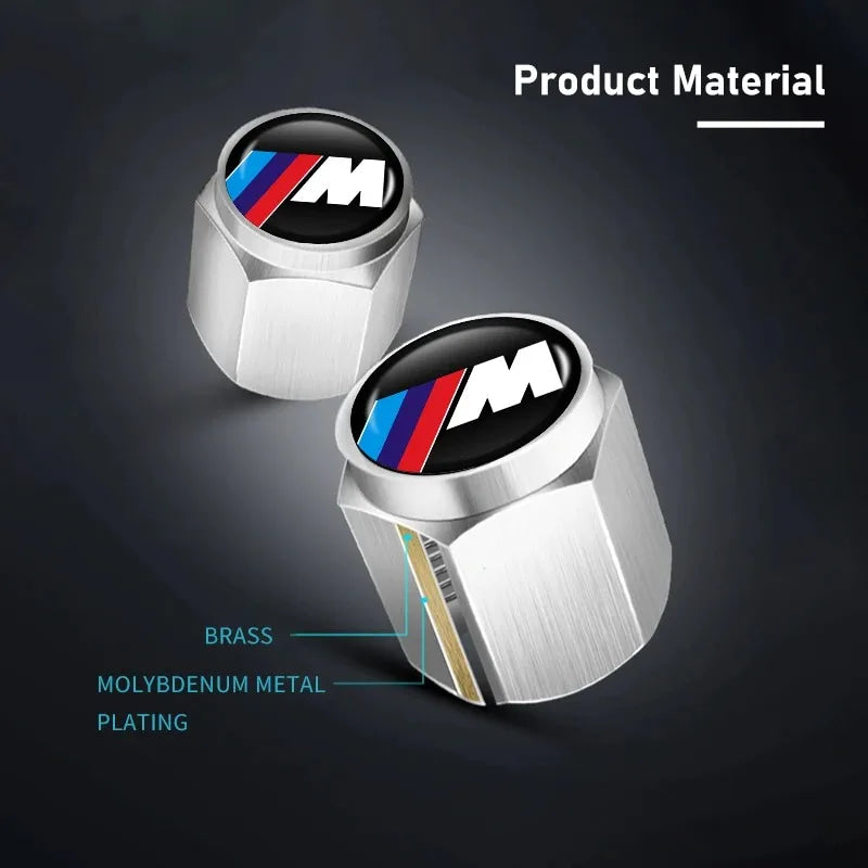 Car Wheel Tire Valve Air Stem Cap Cover For BMW X1 X3 E39 E46 E30 E36 E87 E60 E90 F26 G02 Personalized Decoration Accessories