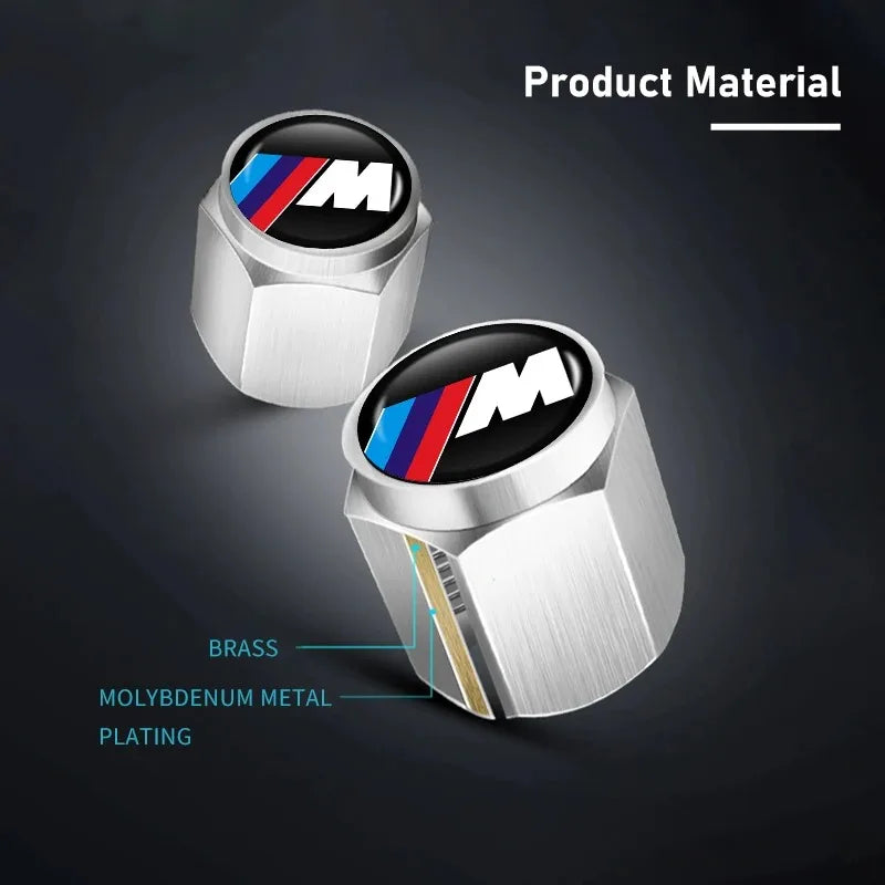 Car Wheel Tire Valve Air Stem Cap Cover For BMW X1 X3 E39 E46 E30 E36 E87 E60 E90 F26 G02 Personalized Decoration Accessories