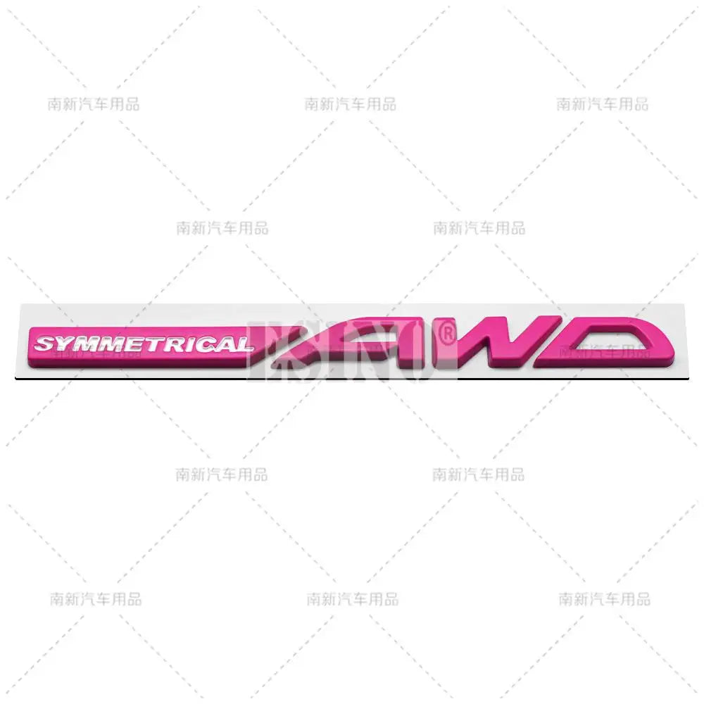 Symmetrical AWD Car Emblem Adhesive Metal Zinc Alloy Fender Badge for Subaru Legacy Forester XV Outback BRZ