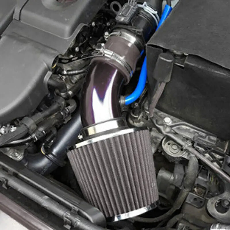 1Set 3" Cold Air Intake Filter Induction Kit Pipe Power Flow Hose System