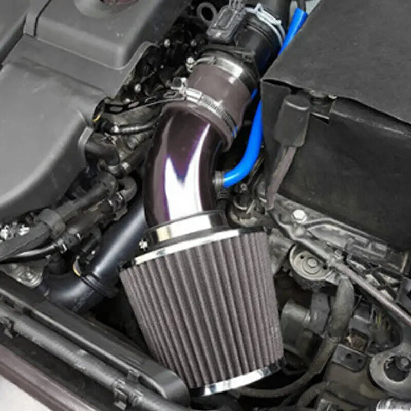1Set 3" Cold Air Intake Filter Induction Kit Pipe Power Flow Hose System