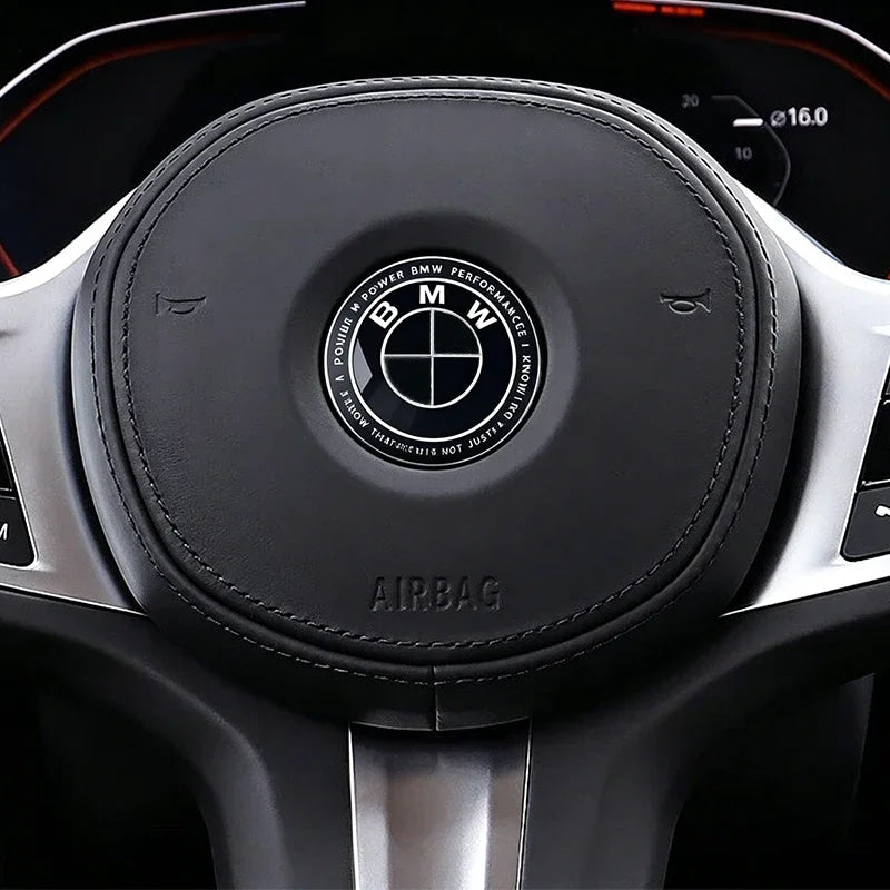Auto Steering Wheel Center Aluminum Alloy Badge Logo Sticker Accessories For BMW G80 G06 G07 G42 G14 G15 G16 F82 F20 F21 F83 M2