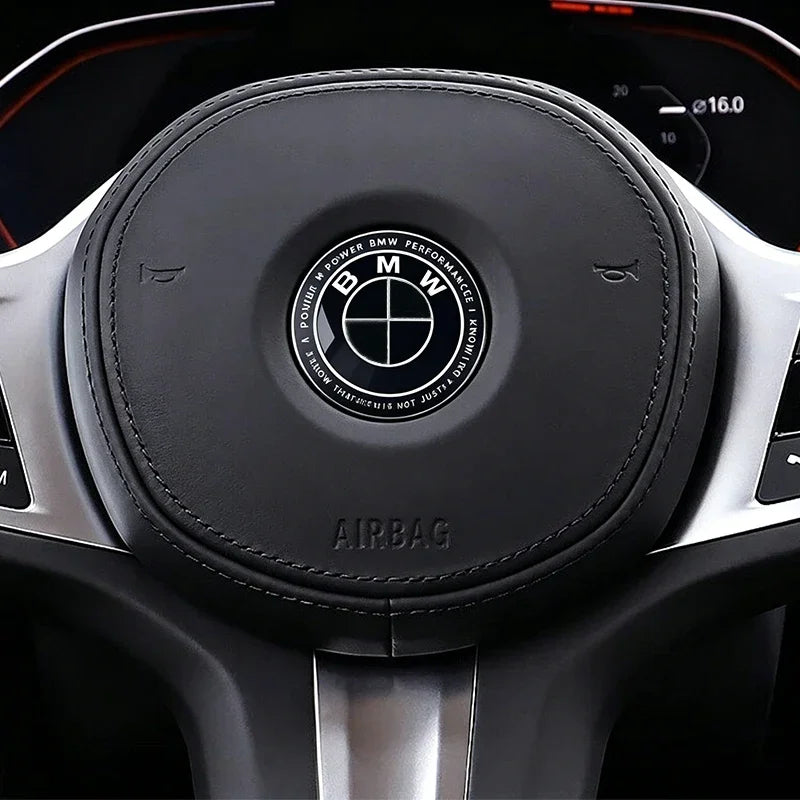Auto Steering Wheel Center Aluminum Alloy Badge Logo Sticker Accessories For BMW G80 G06 G07 G42 G14 G15 G16 F82 F20 F21 F83 M2