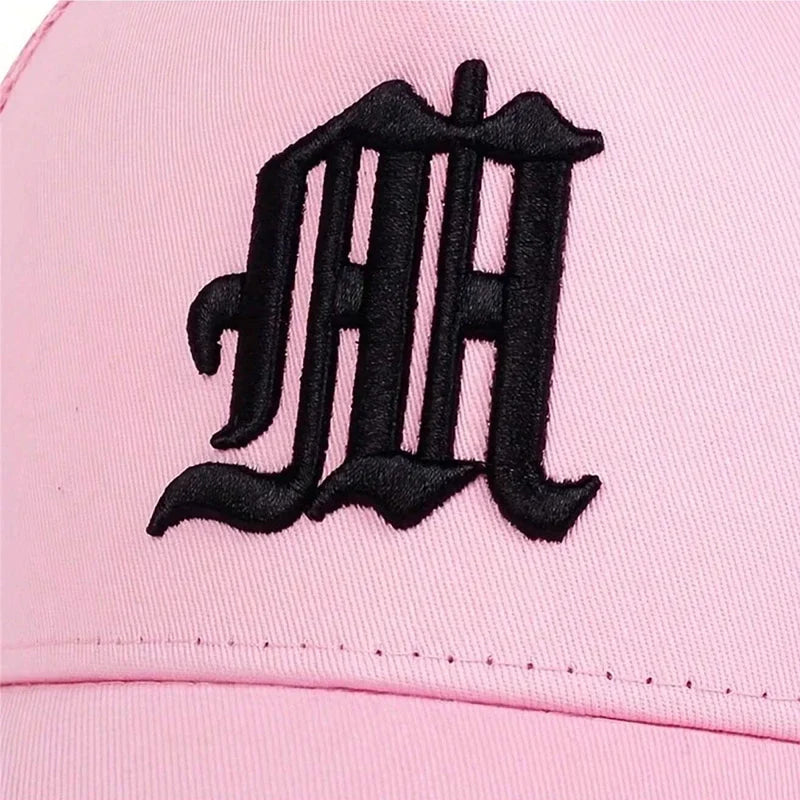 Unisex Personality Letter Embroidery Baseball Net Caps Spring Summer Outdoor Fishing Hat Adjustable Casual Hats Sunscreen Hat