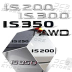 1Pcs 3D Chrome Metal Car AWD Letter Logo Fender side Rear Bumper Trunk Emblem Sticker For Lexus IS200 IS250 IS300 IS350 Decor