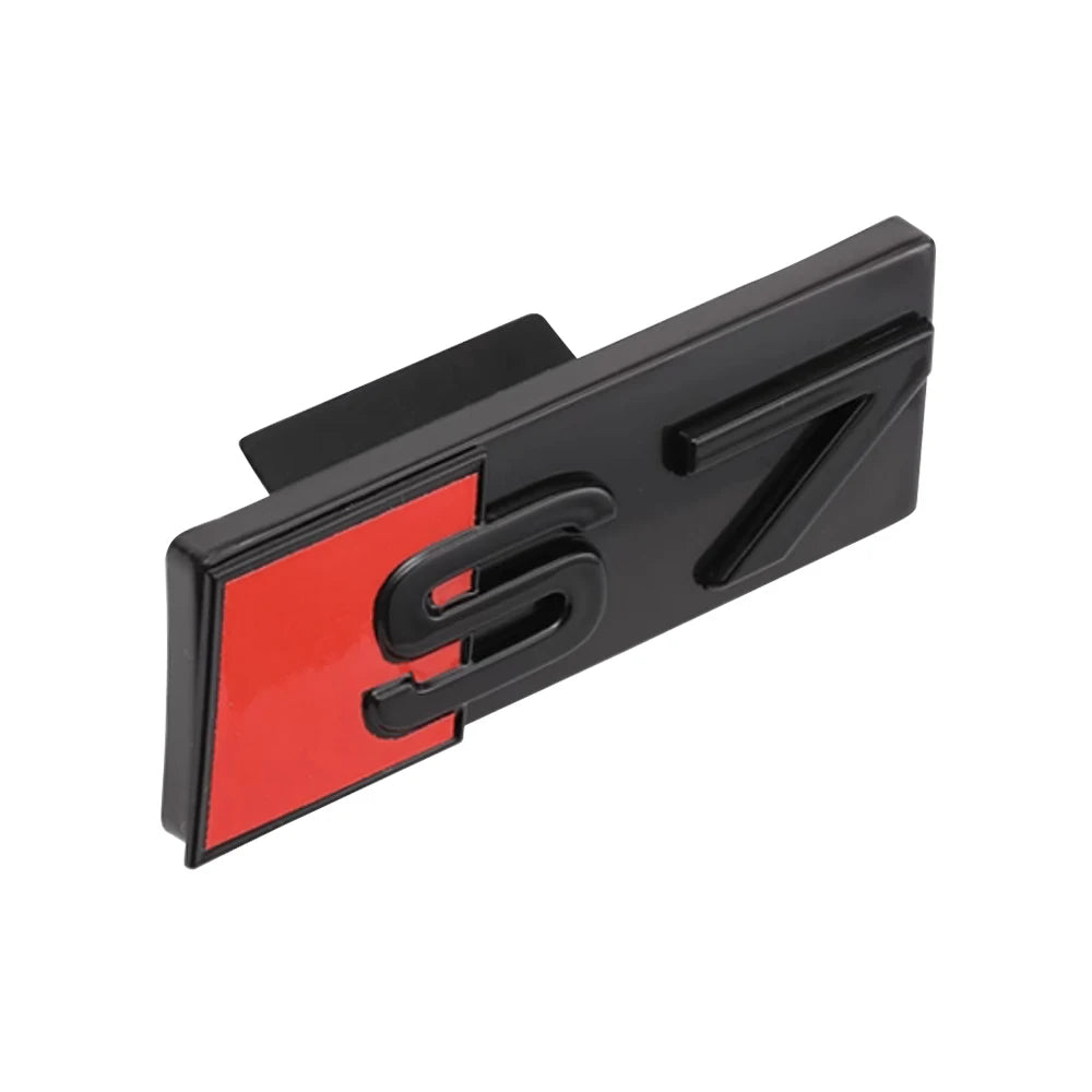1PCS Car Front Grille Badge Decoration Plastic Sticker Exterior Modification Center Cover For Aud S4 S3 S5 S6 S7 S8 B7 B6 Q2 C6