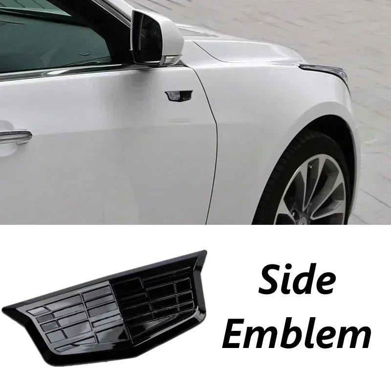 Front Rear Emblem Steering Wheel Sticker Side Badge Logo Refit Replacement Accessories for Cadillac CT4 CT5 CT6 XT4 XT5 XT6