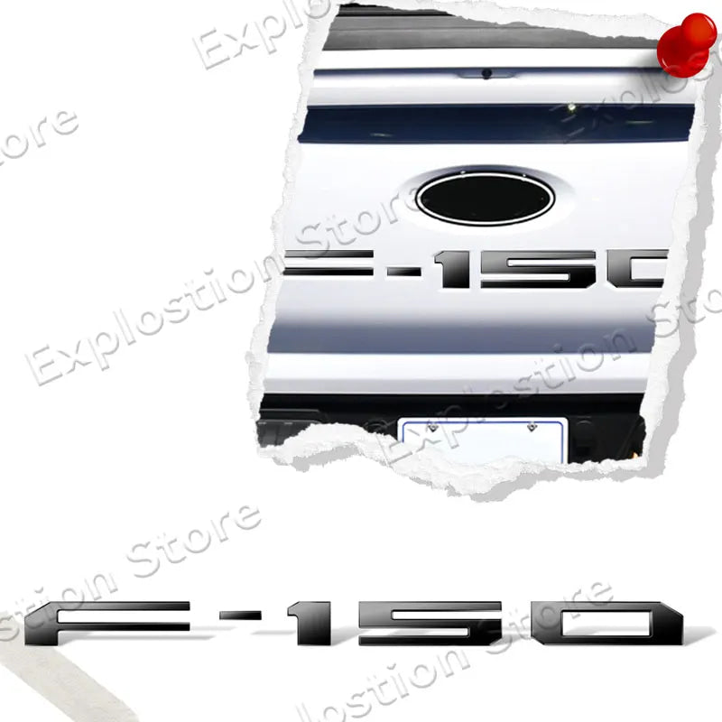 Car ABS Plastic F-150 Logo Car Letter Fender Side Emblem Rear Tail Trunk Badge Sticker For Ford F150 GT Accessories