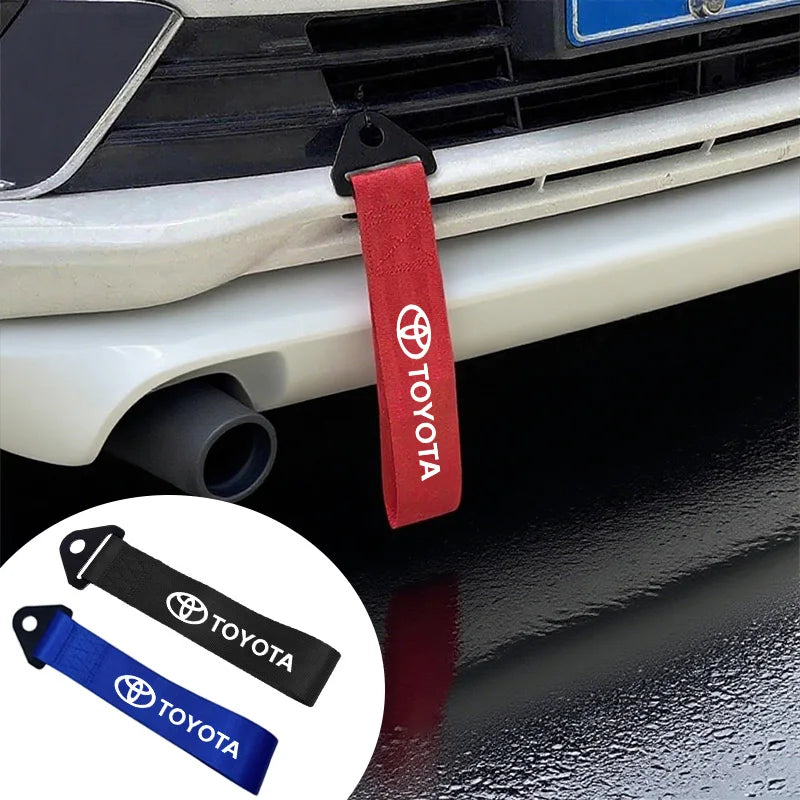 Car Tow Rope Trailer Racing Strap Auto Accessories For Toyota Hilux Aygo Yaris Ractis Corolla Camry CHR Auris Tacoma Cruiser TRD