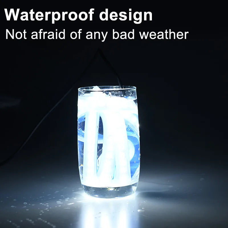 Dynamic Car LED Hood Light 12V Daytime Running Light Start-scan Engine Guide Light Waterproof Decorative Ambient Light Strip