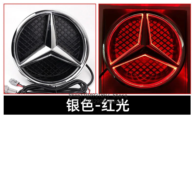 Grid LED light Front Grilled Embelm badge For W204 W205 W213 W253 C-Class E-Class GLC C E 180 200 250 300 350 43 63 4MATIC