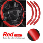 2/3PCS Carbon Fiber Universal Car Steering Wheel Booster Cover Non-Slip Auto Interior Decoration Accessories for Auto Deco