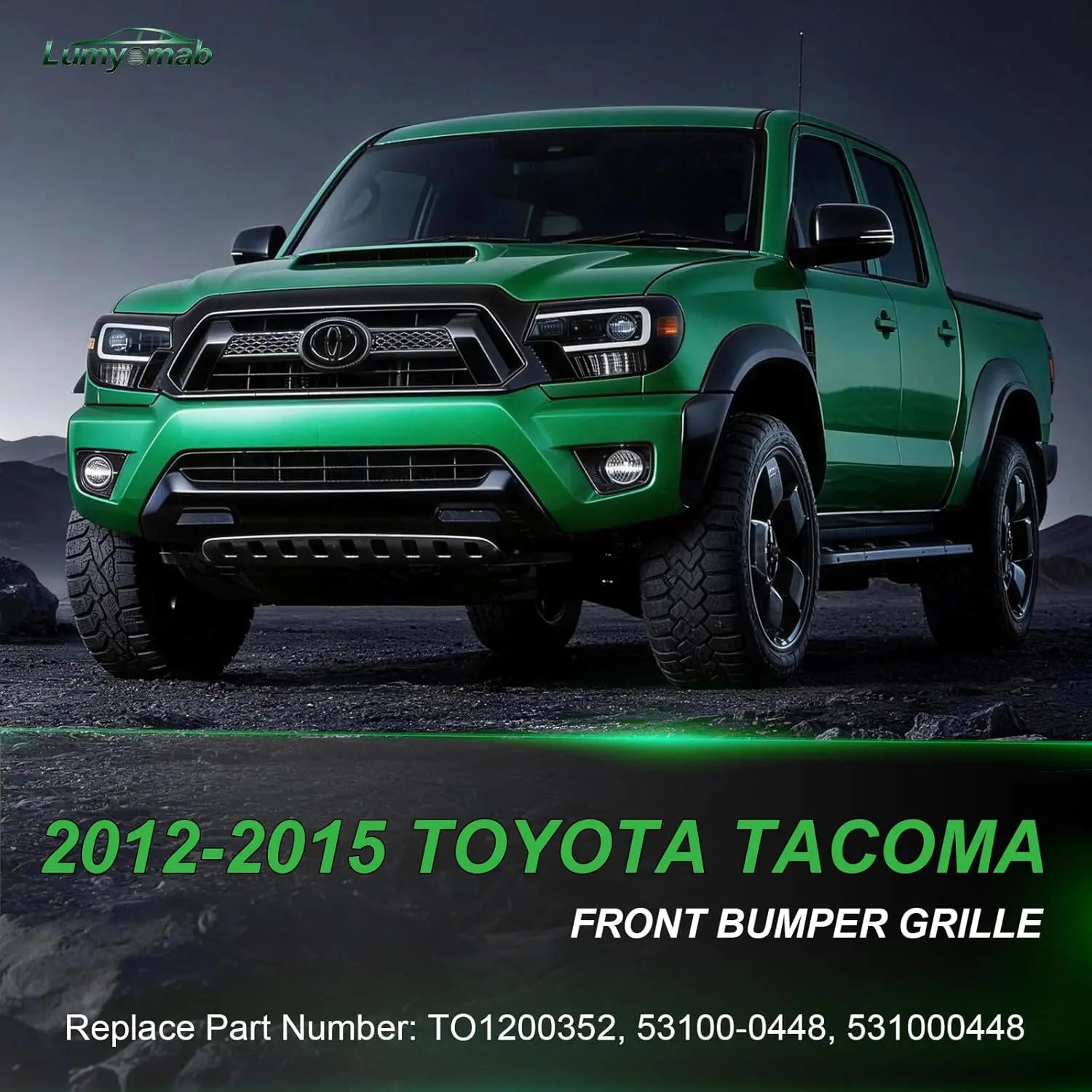 Front Grille Grill Compatible With 2012 2013 2014 2015 Toyota Tacoma Pickup Truck TRD Style Front Bumper Mesh Grill Assembly