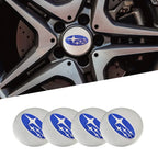 4Pcs Auto Wheel Stickers Car Center Hub Cap Decal For Subaru STI WRX Forester Impreza Legacy Outback XV WAS Ascent Atenza BRZ
