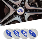 4Pcs Auto Wheel Stickers Car Center Hub Cap Decal For Subaru STI WRX Forester Impreza Legacy Outback XV WAS Ascent Atenza BRZ