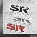 3D Metal SR Logo Car Letter Emblem Badge Sticker Trunk Decals For Nissan Altima Kicks Sentra Maxima X-Trail Styling Accessories