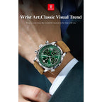POEDAGAR Luxury Man Watch Quartz Waterproof Luminous Date Chronograph Leather Men Wristwatch Military Sports Men's Watches Reloj
